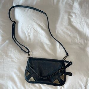 Free People Cross Body Purse, Adjustable Straps Black